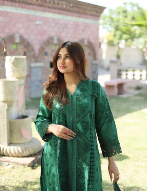 Emerald Grace: Heavily Embellished Formal Ensemble